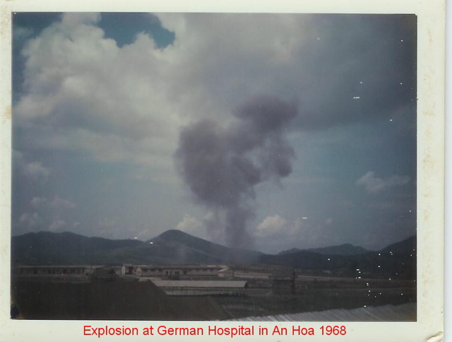 Explosion at German Hospital in An Hoa 1968